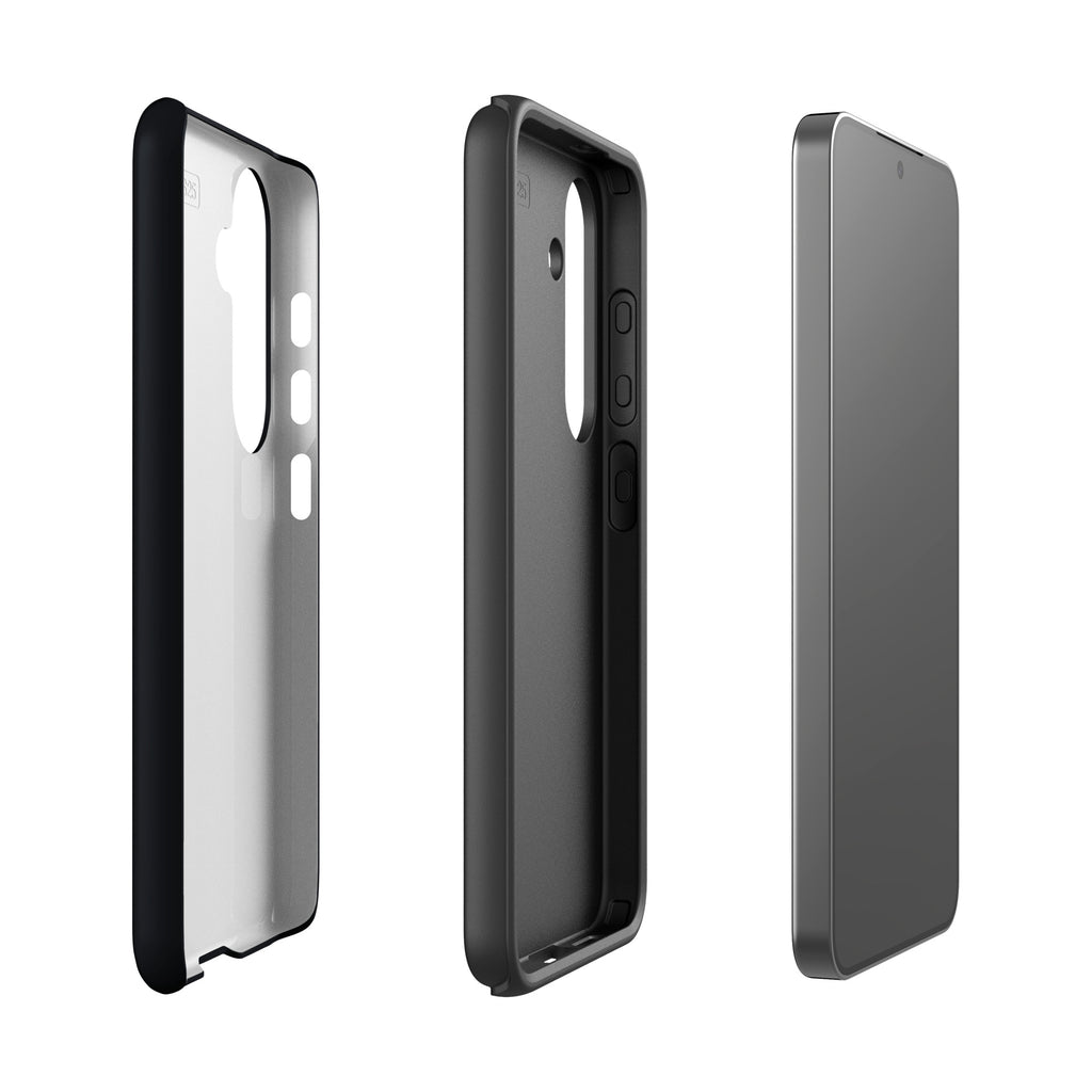 Low Battery WD3 Tough Samsung Case – matte black, side view showing case edge