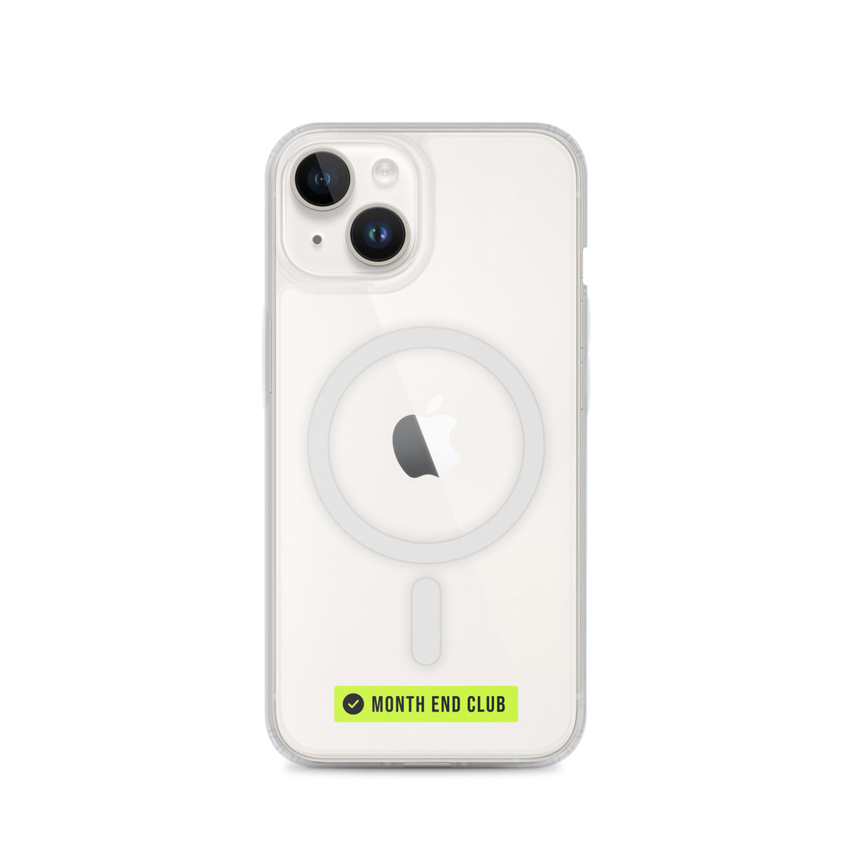 Month End Club Logo MagSafe Clear iPhone Case – iPhone 14, clear