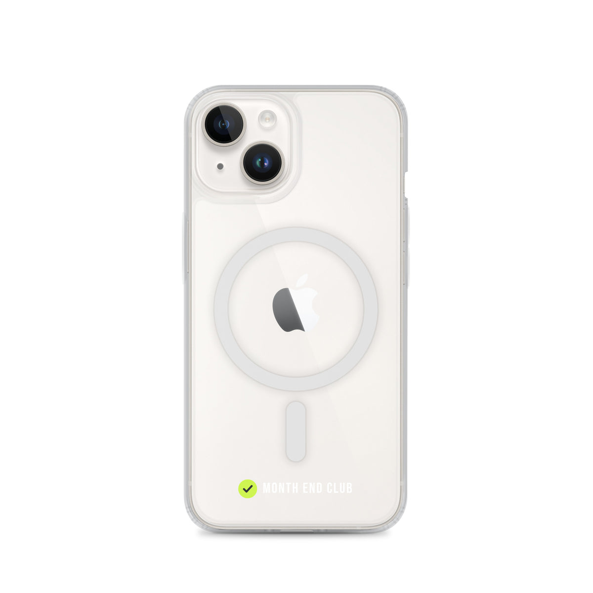 Month End Club Tick MagSafe Clear iPhone Case – White – iPhone 14, clear
