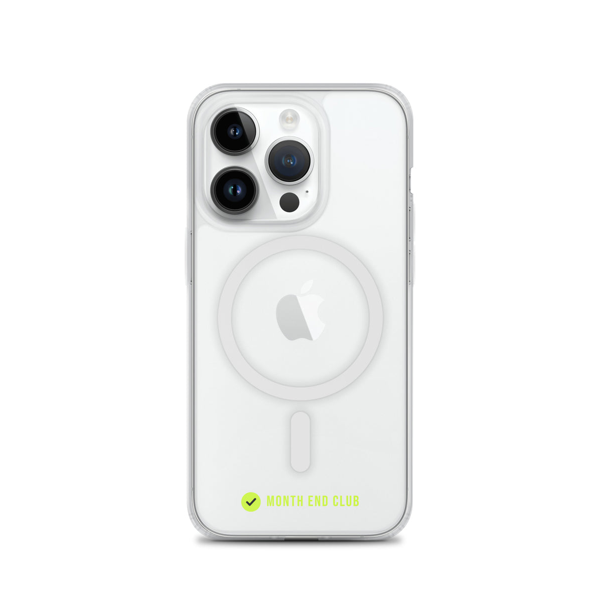 Month End Club Tick MagSafe Clear iPhone Case – Lime – iPhone 14 Pro, clear