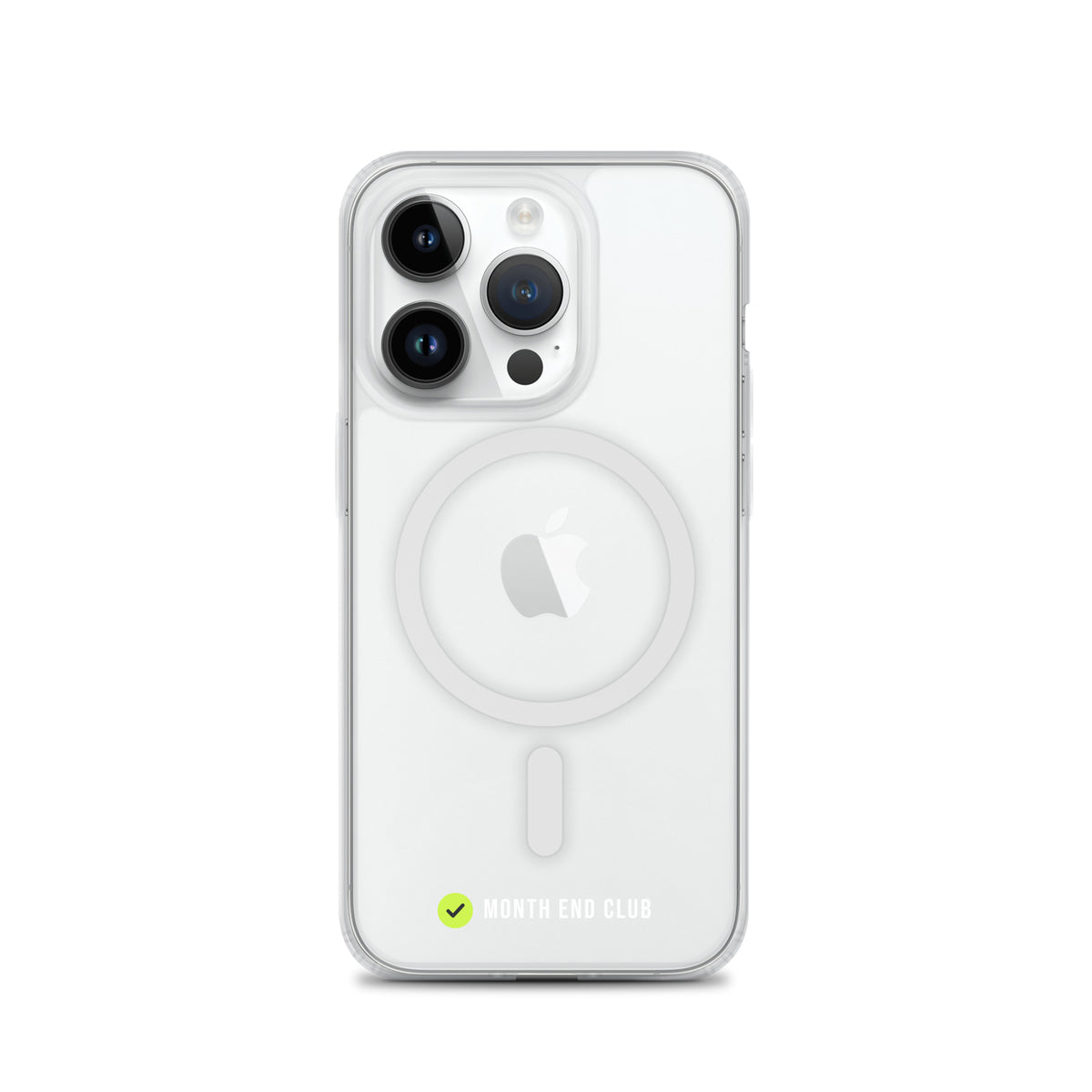 Month End Club Tick MagSafe Clear iPhone Case – White – iPhone 14 Pro, clear
