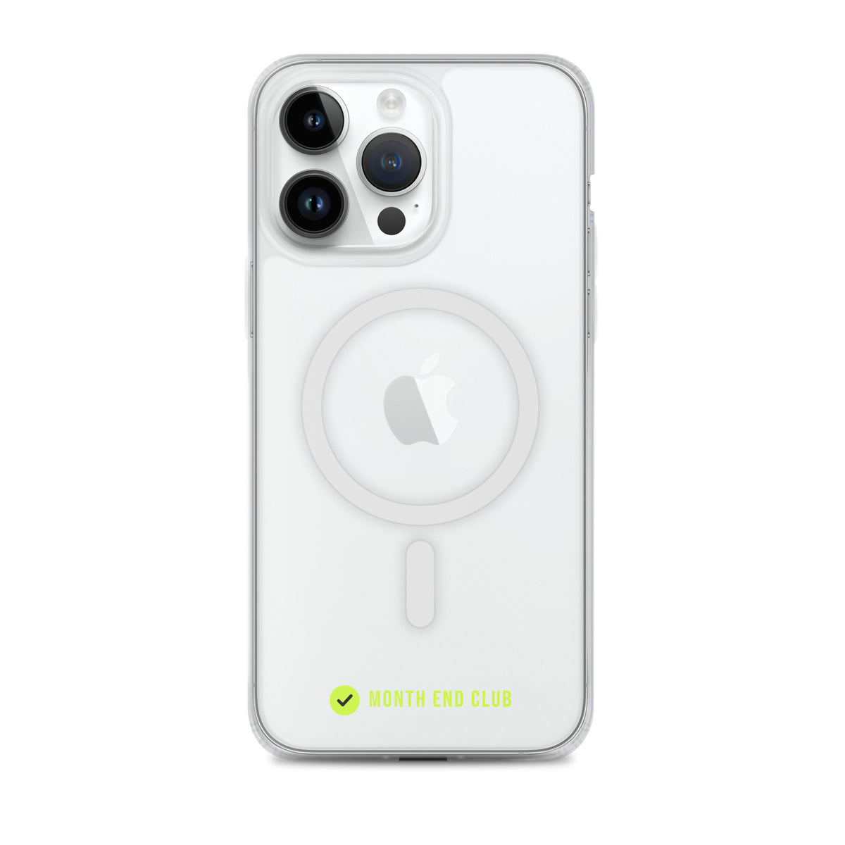 Month End Club Tick MagSafe Clear iPhone Case – Lime – iPhone 14 Pro Max, clear