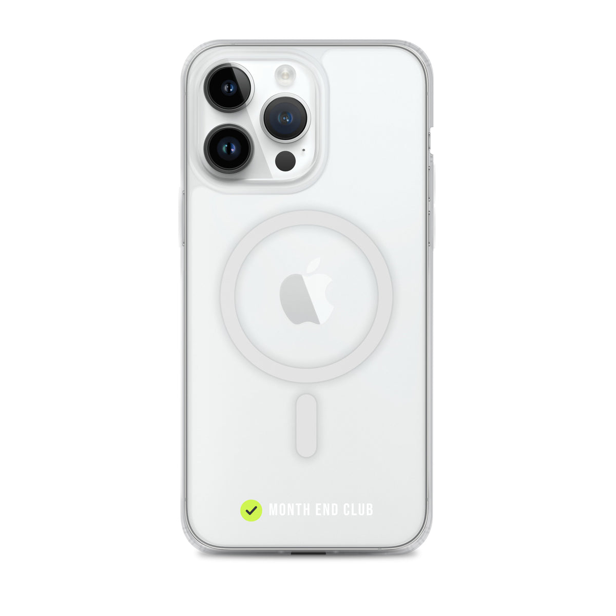 Month End Club Tick MagSafe Clear iPhone Case – White – iPhone 14 Pro Max, clear