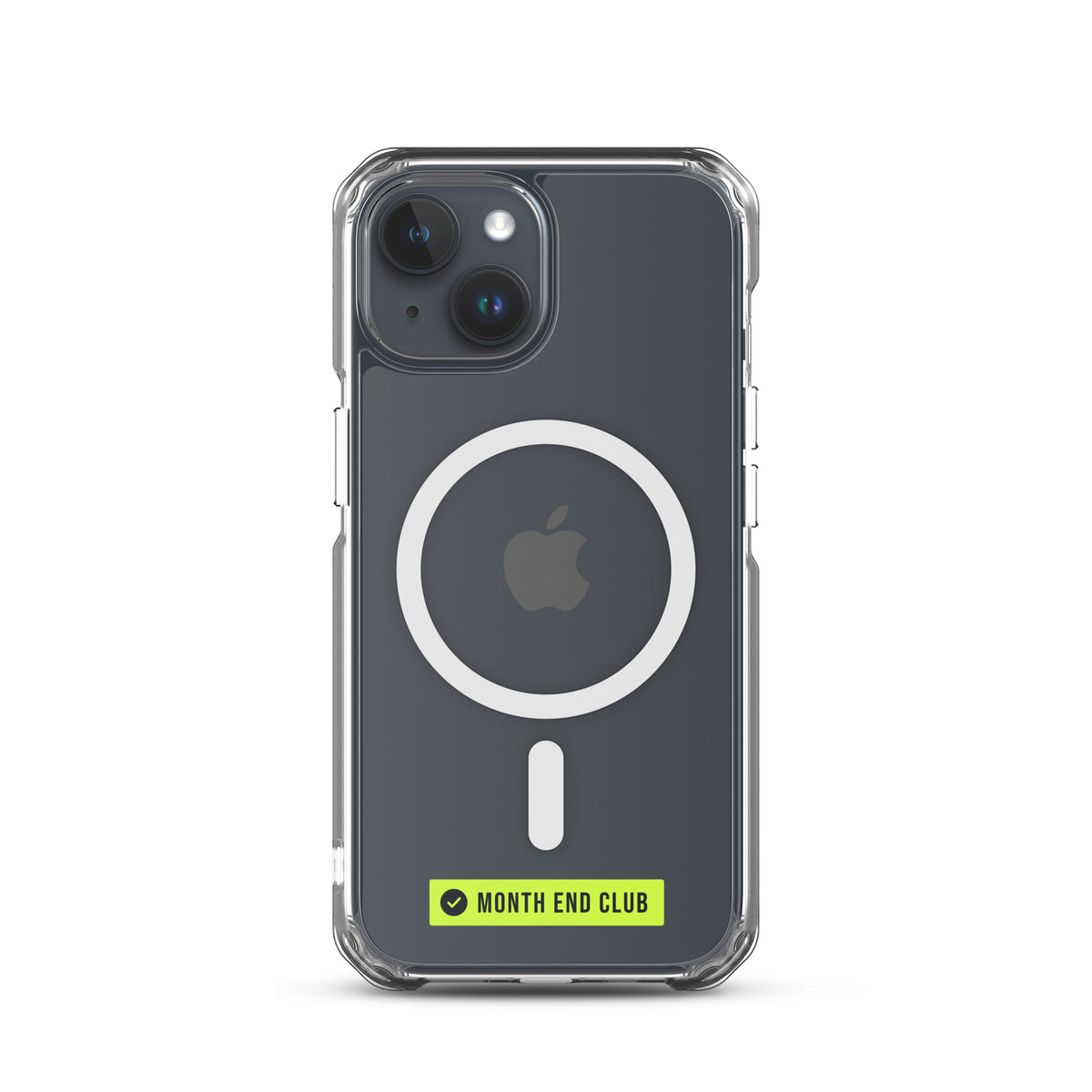 Month End Club Logo MagSafe Clear iPhone Case – iPhone 15, clear