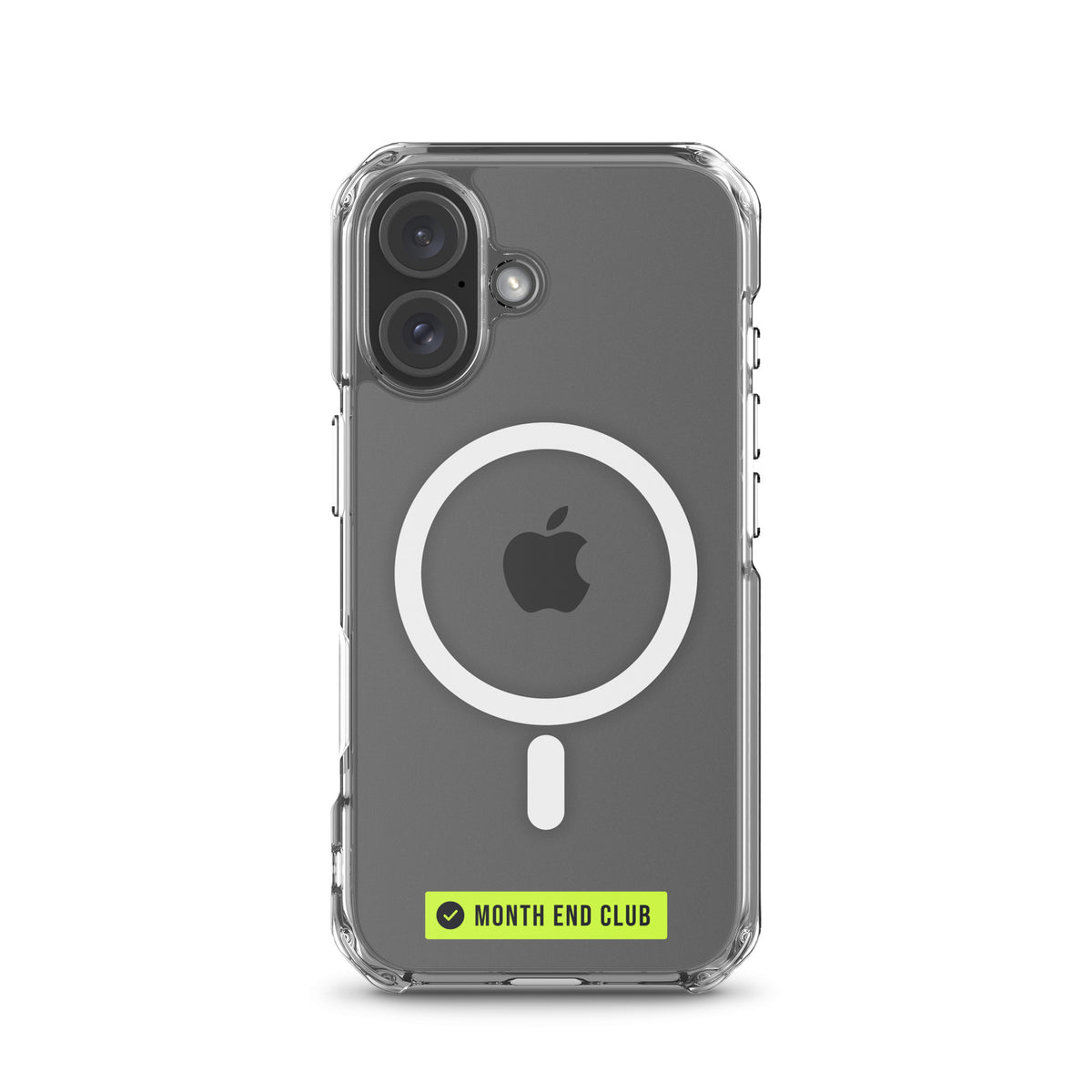 Month End Club Logo MagSafe Clear iPhone Case – iPhone 16, clear