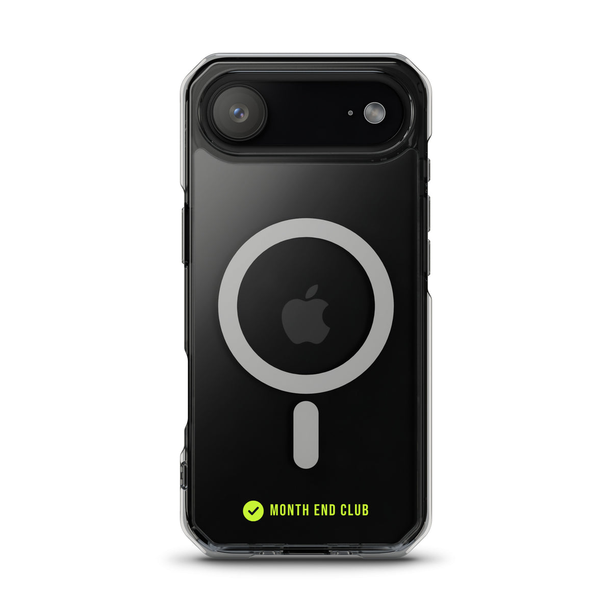 Month End Club Tick MagSafe Clear iPhone Case – Lime – iPhone 17 Air, clear