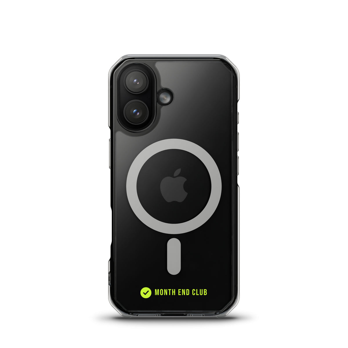 Month End Club Tick MagSafe Clear iPhone Case – Lime – iPhone 17, clear