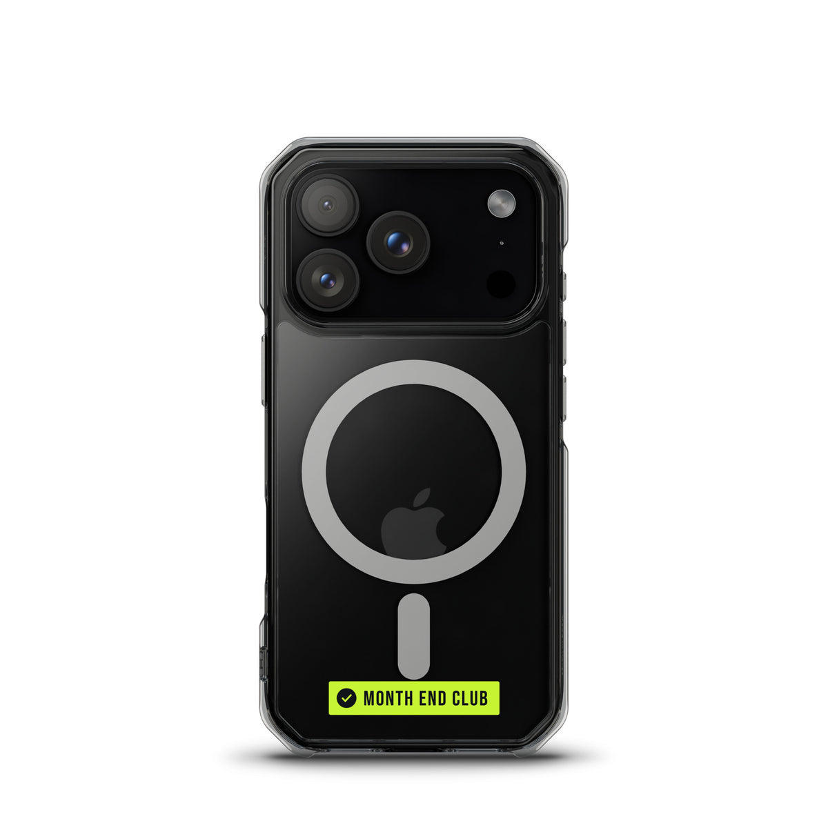 Month End Club Logo MagSafe Clear iPhone Case – iPhone 18 Pro, clear