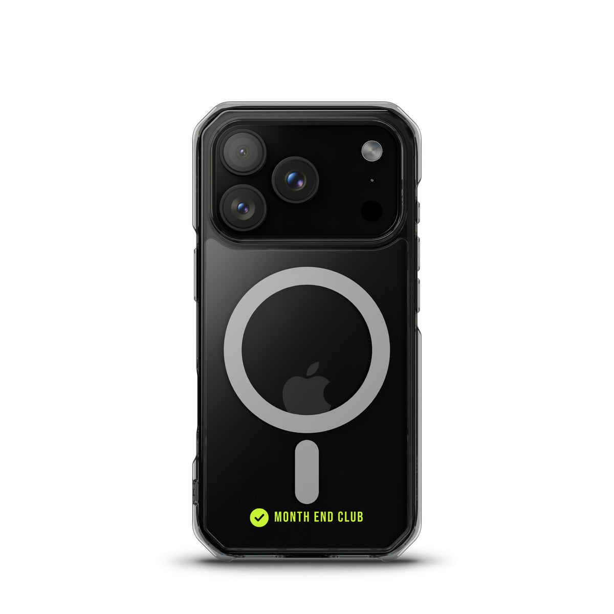 Month End Club Tick MagSafe Clear iPhone Case – Lime – iPhone 18 Pro, clear