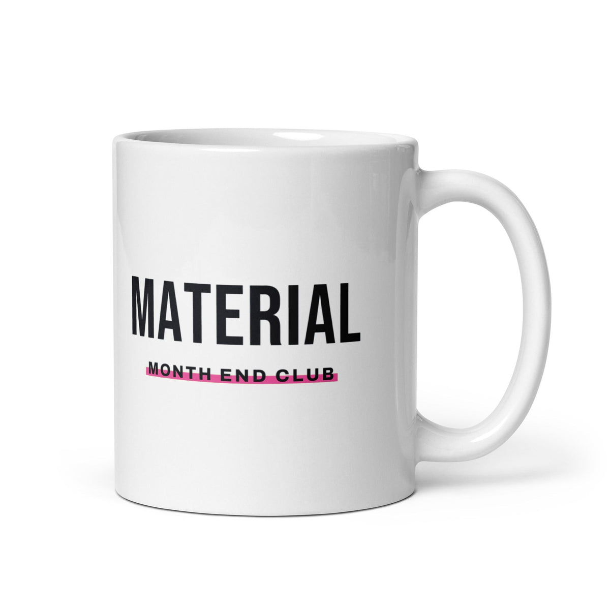 Material Mug – Pink print – white 11oz mug