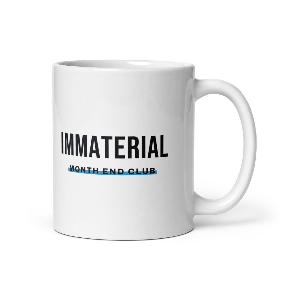Immaterial Mug – Blue print – white 11oz mug