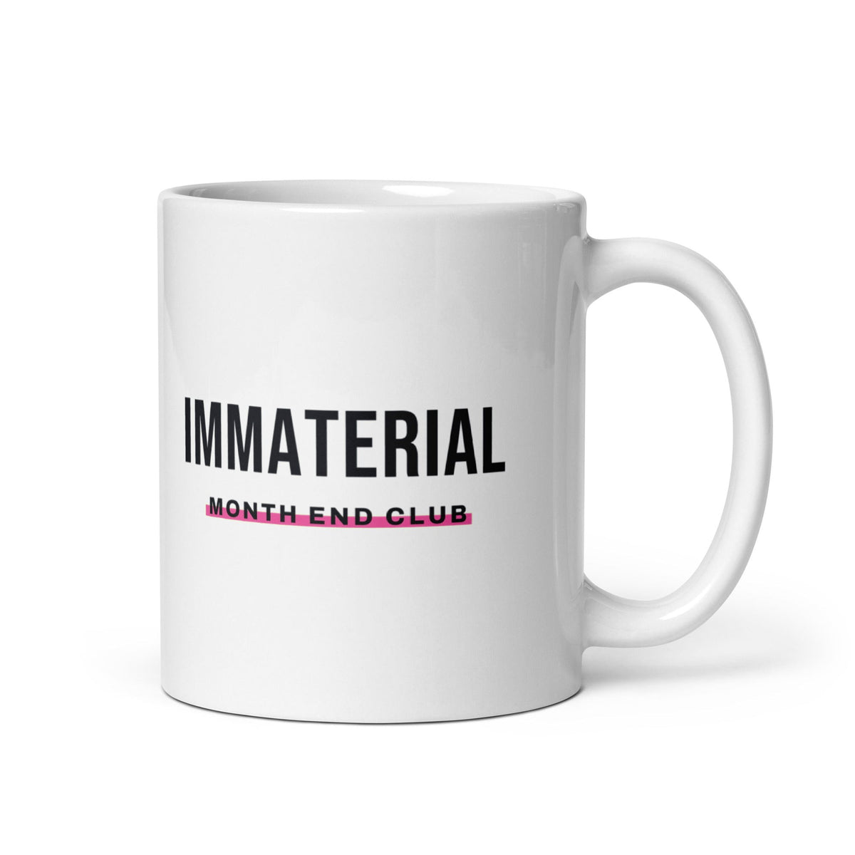 Immaterial Mug – Pink print – white 11oz mug