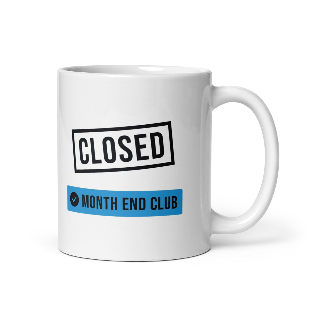 Closed Stamp Mug – Blue print – white 11oz mug
