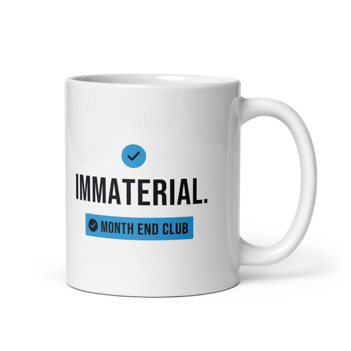 Immaterial Tick Mug – Blue print – white 11oz mug