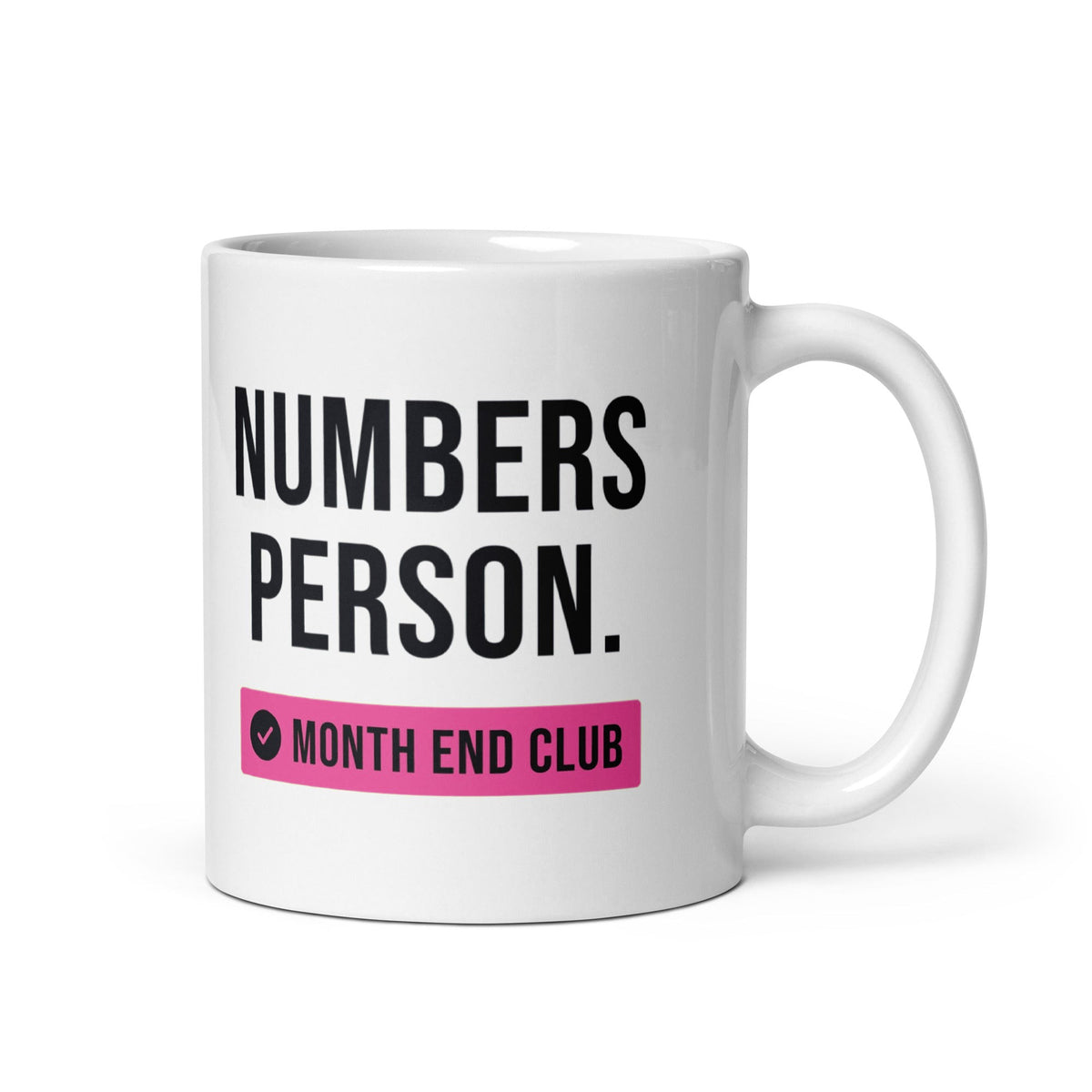 Numbers Person Mug – Pink print – white 11oz mug