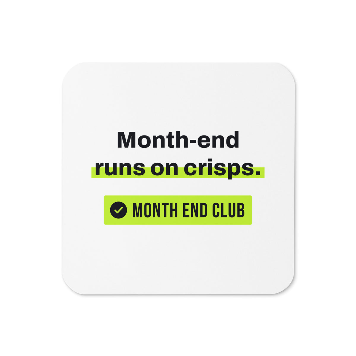 Month-End Runs on Crisps Coaster – White
