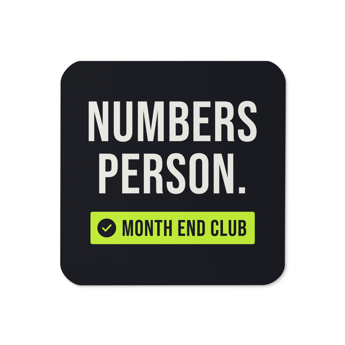 Numbers Person Coaster – Black