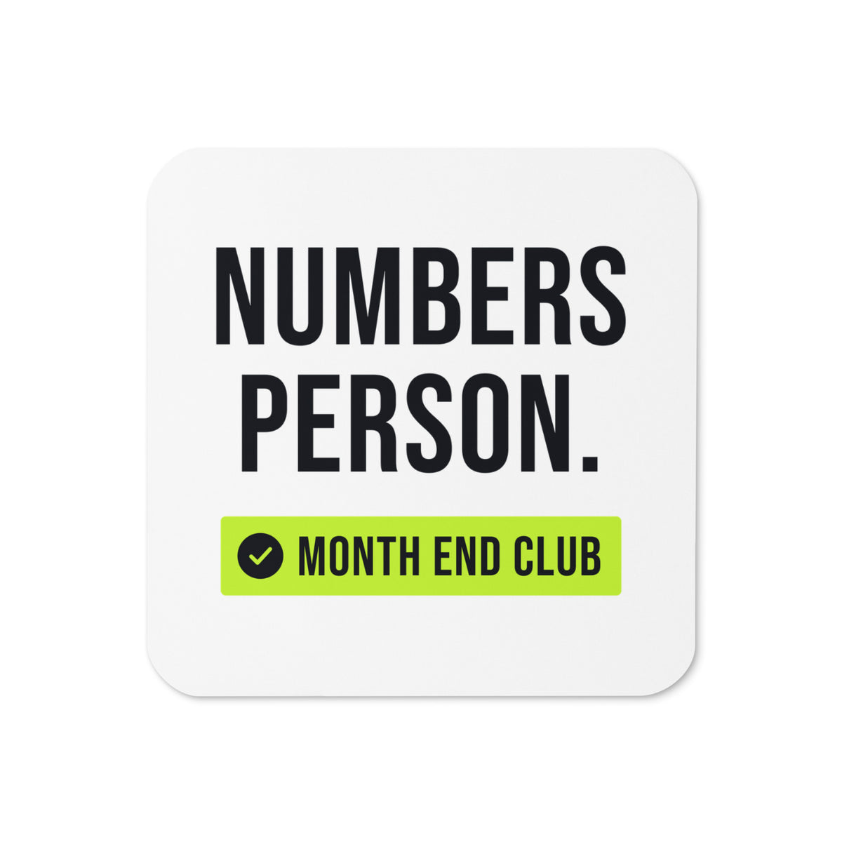 Numbers Person Coaster – White