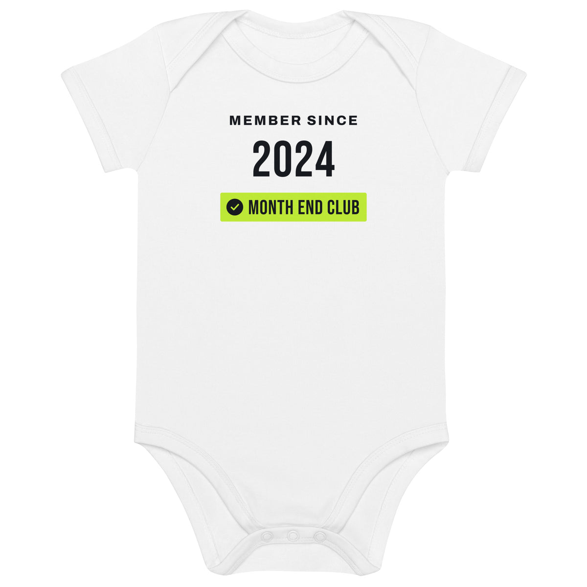 Member Since Baby Bodysuit – 2024, White, front