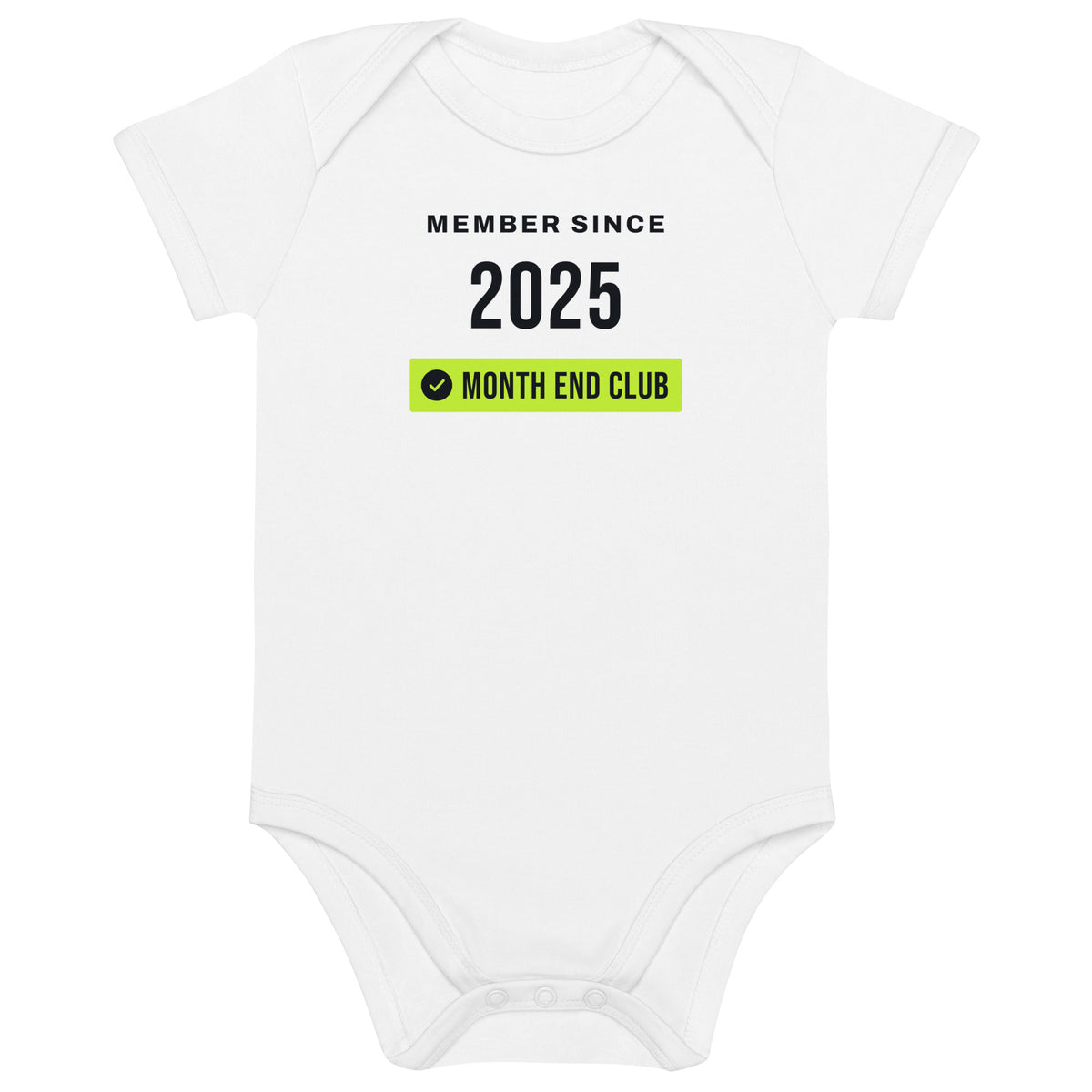 Member Since Baby Bodysuit – 2025, White, front