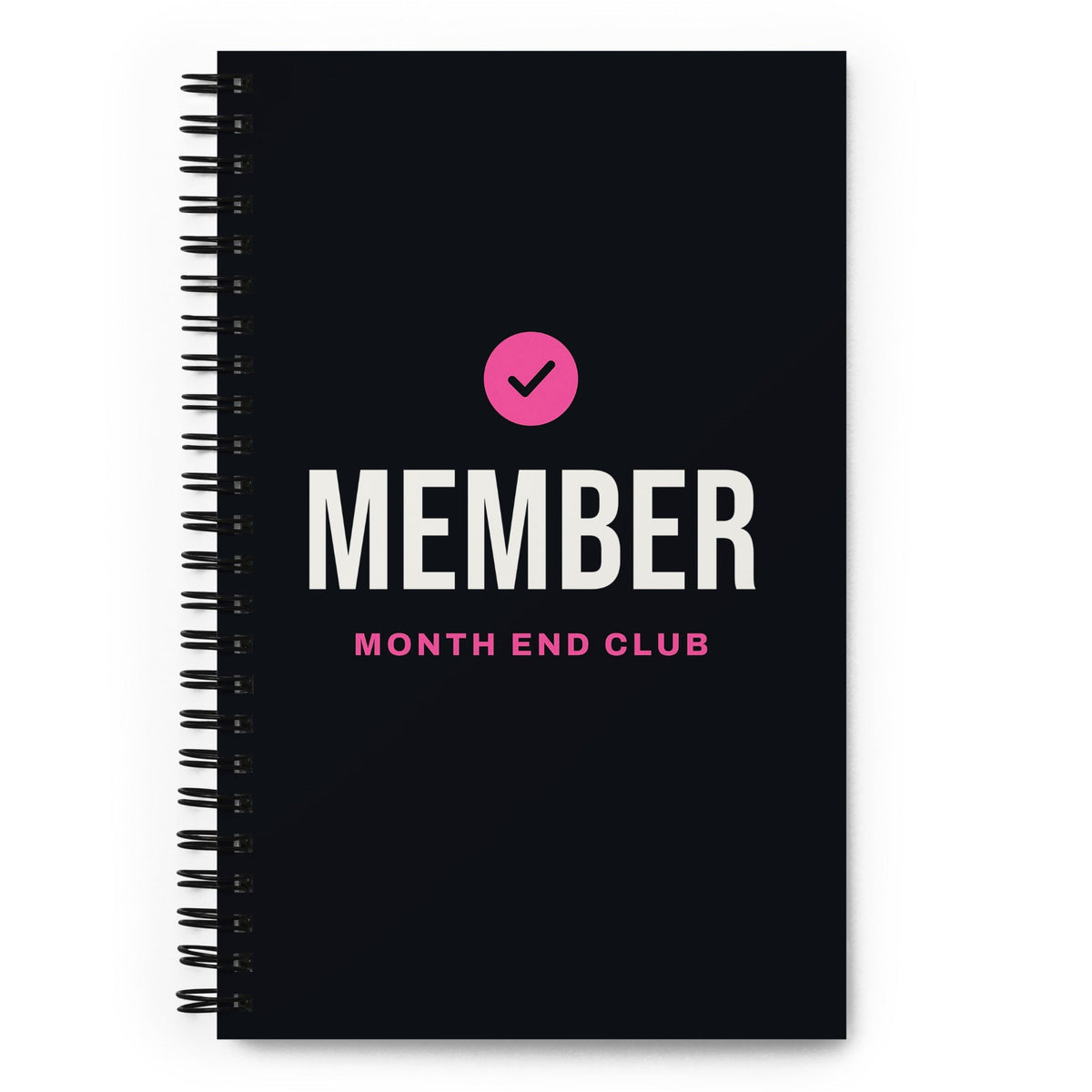 Member Spiral Notebook – front cover – pink print