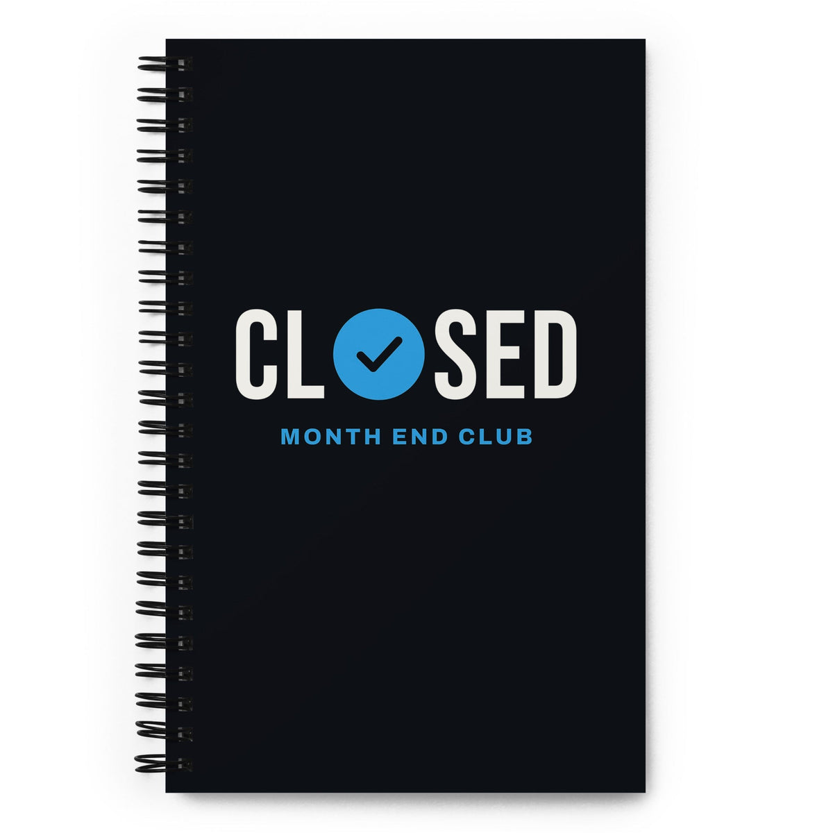 Closed Spiral Notebook – front cover – blue print