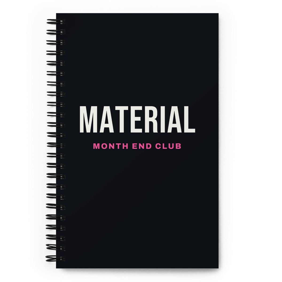 Material Spiral Notebook – front cover – pink print