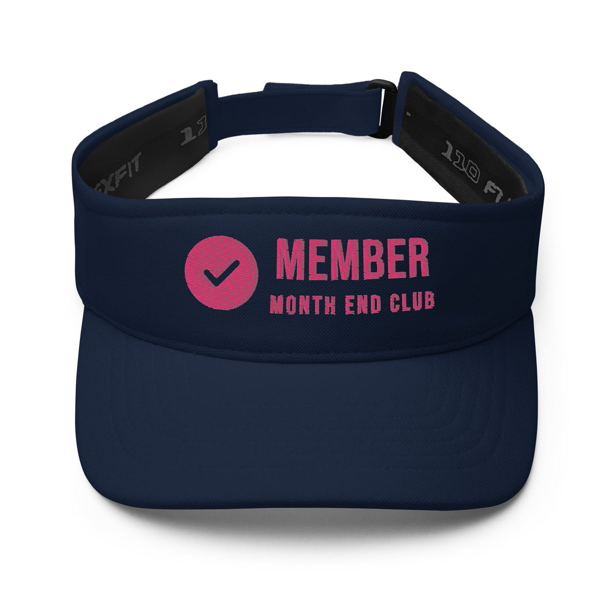 Member Visor – Navy, front – pink thread