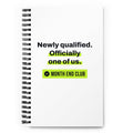 Newly Qualified Spiral Notebook – front cover