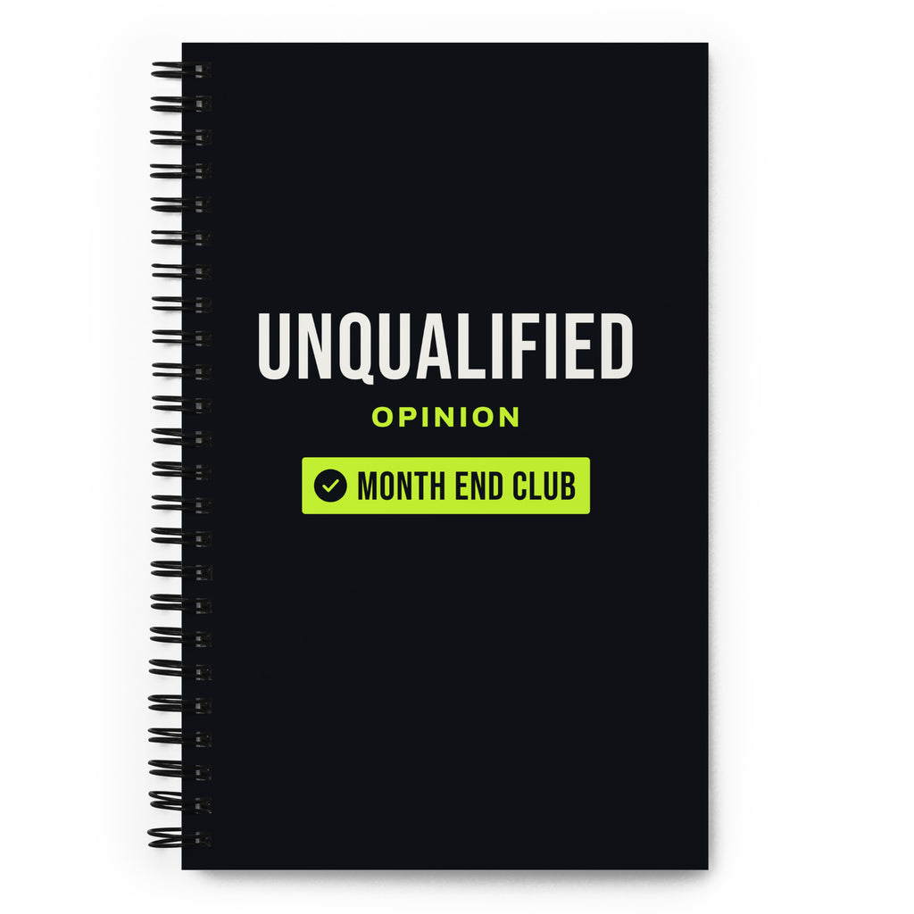 Unqualified Spiral Notebook – front cover
