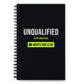Unqualified Spiral Notebook – front cover