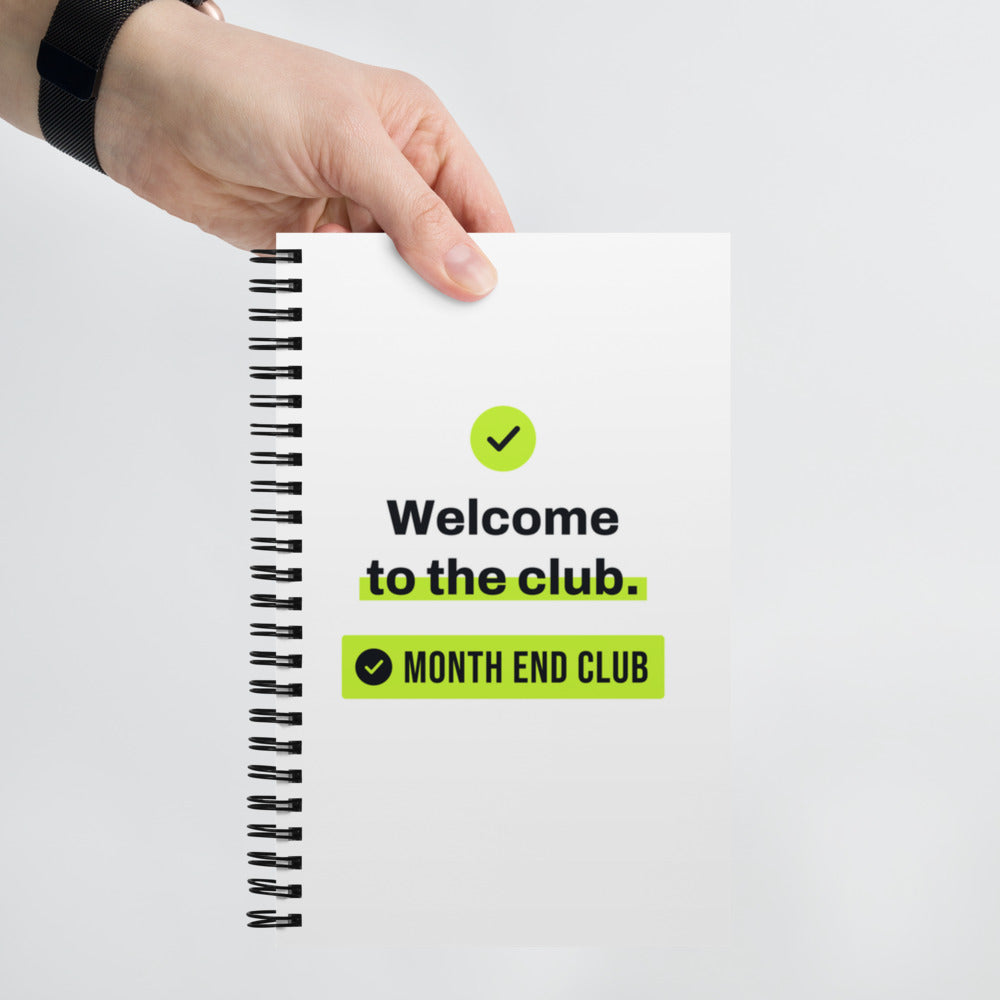 Welcome to the Club Spiral Notebook – in use