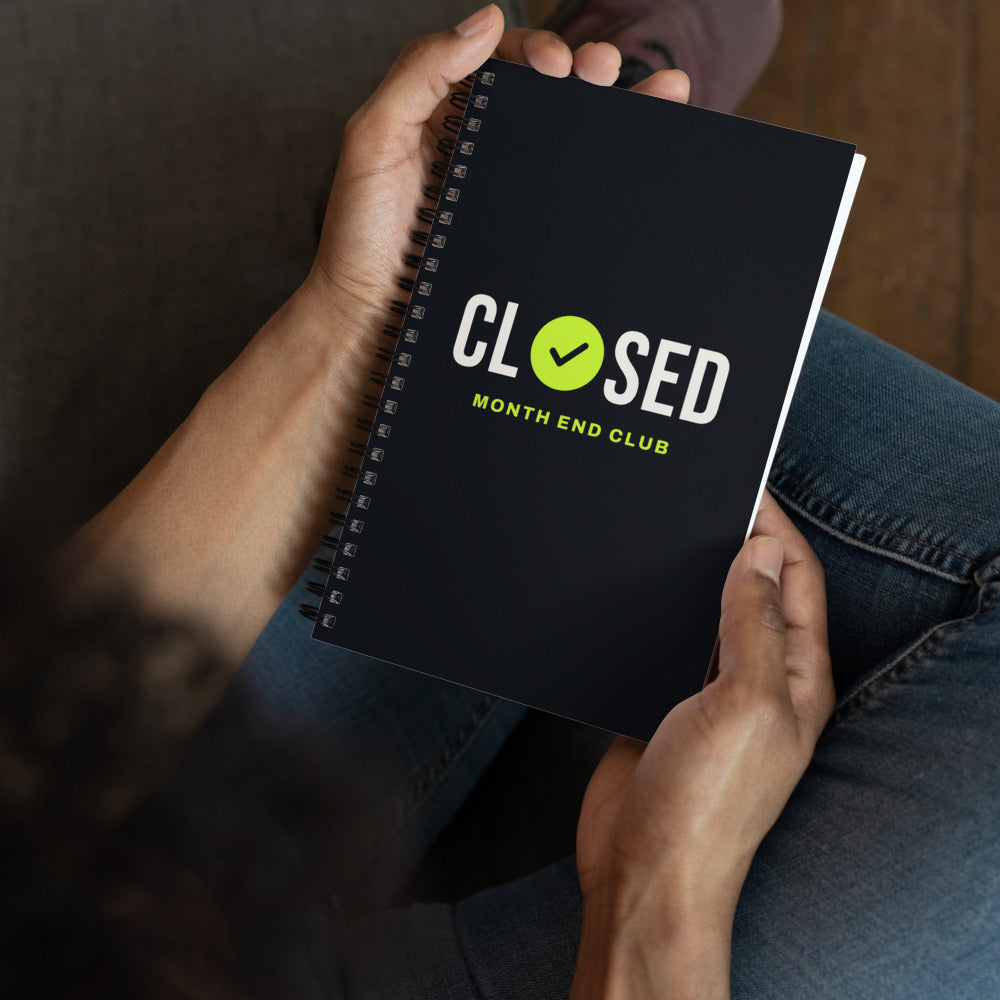 Closed Spiral Notebook – in use