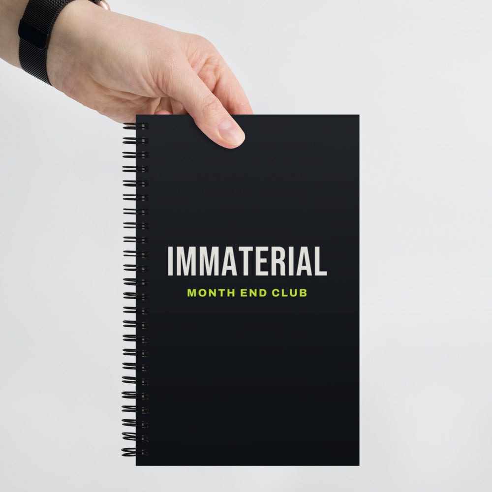 Immaterial Spiral Notebook – in use