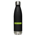 Month End Club Logo Steel Water Bottle – Black, front