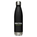Immaterial Steel Water Bottle – Black, front