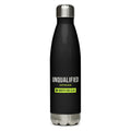 Unqualified Steel Water Bottle – Black, front