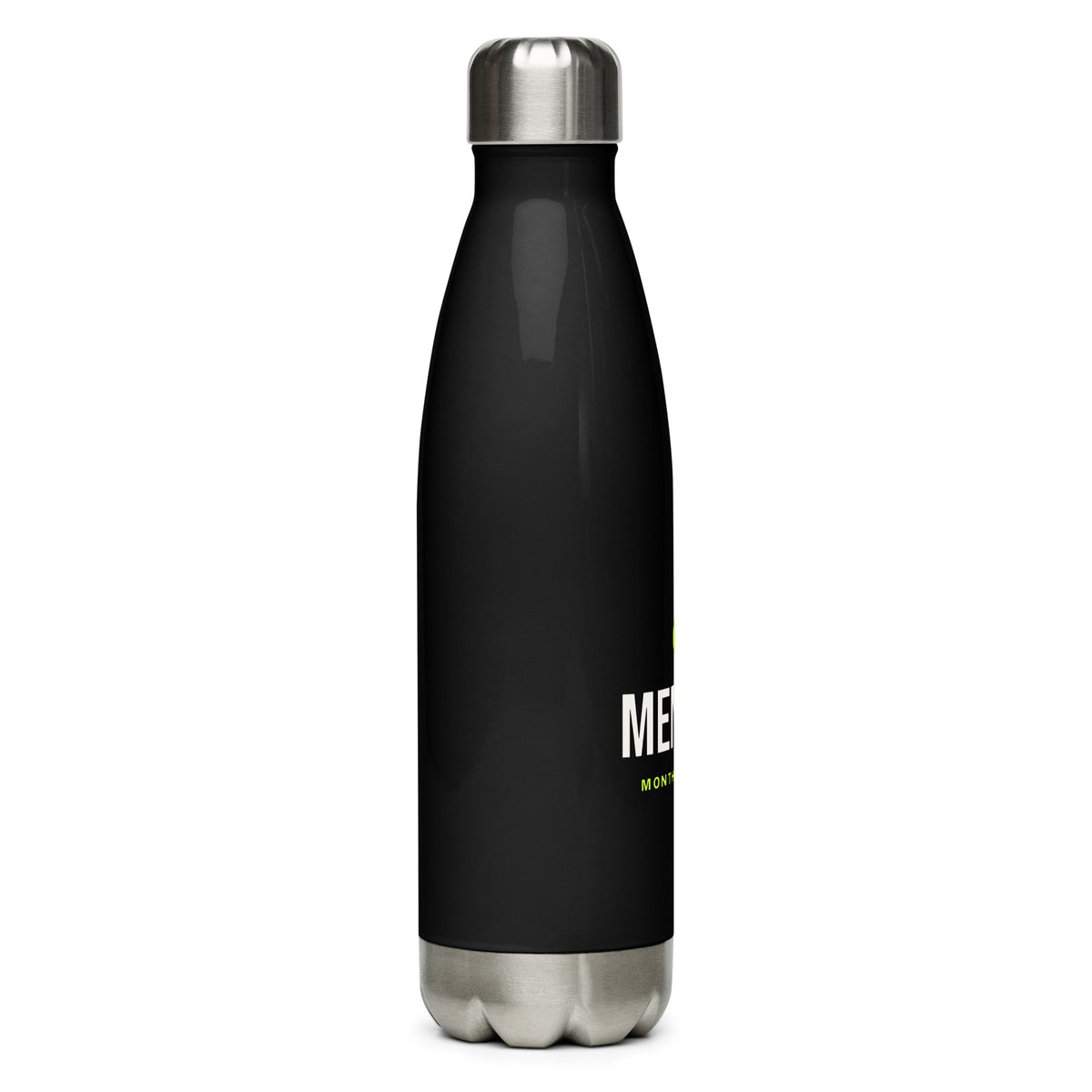 Member Steel Water Bottle – Black, right side