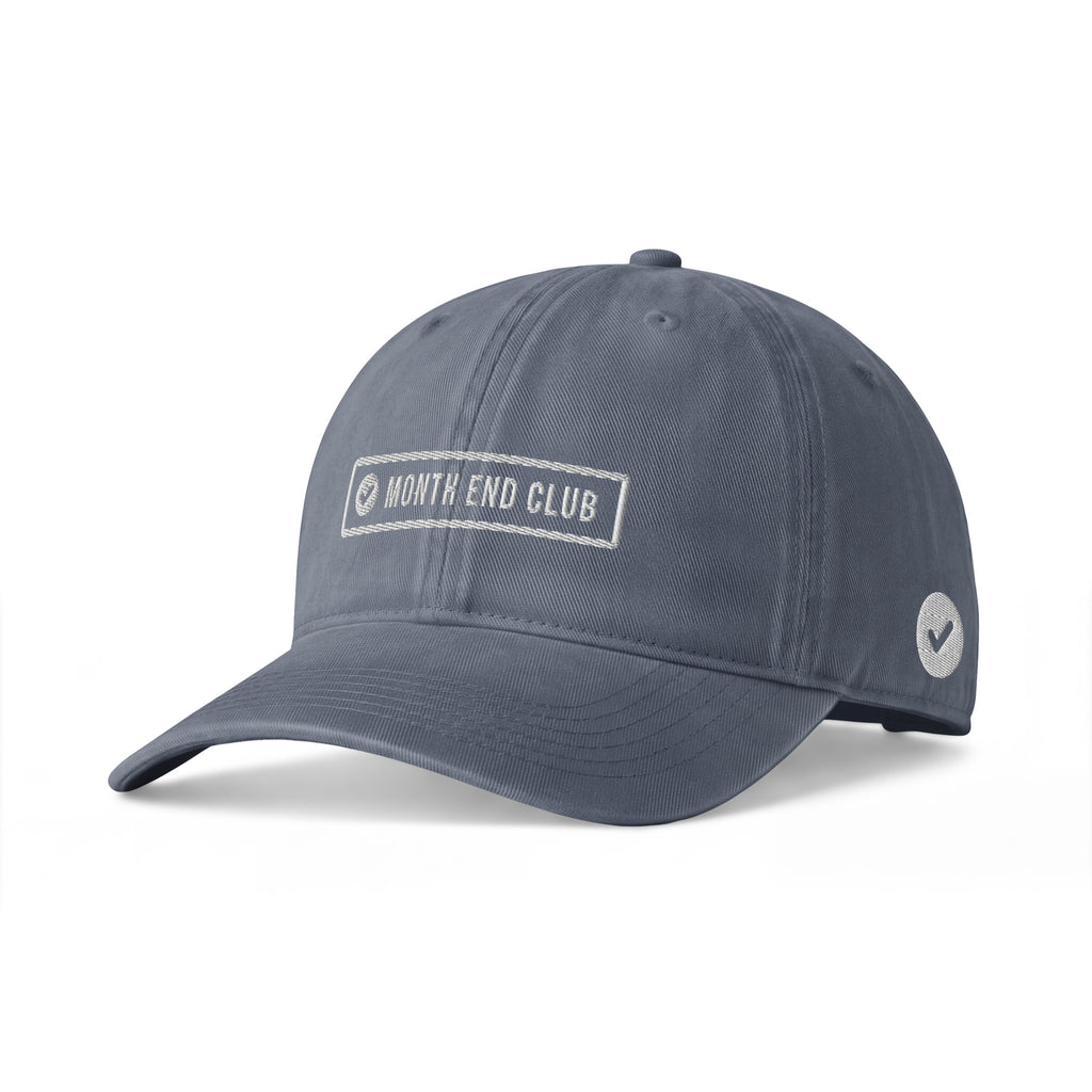 Month End Club Washed Cap – Washed cap, embroidered logo