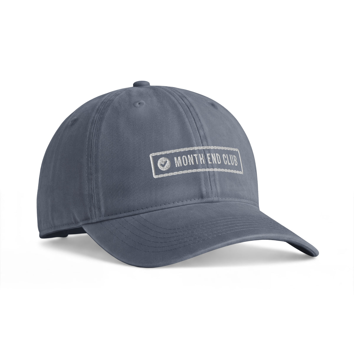 Month End Club Washed Cap – Washed cap, embroidered logo