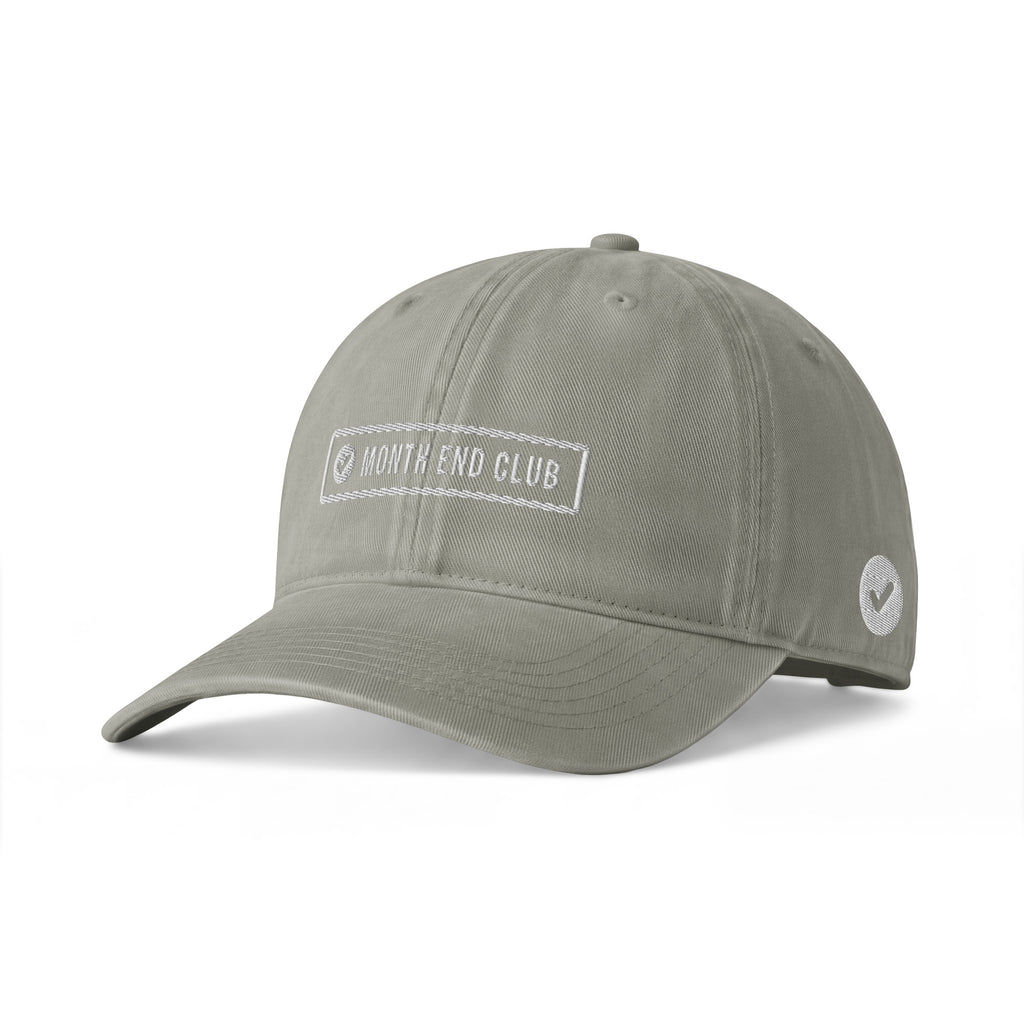 Month End Club Washed Cap – Washed cap, embroidered logo