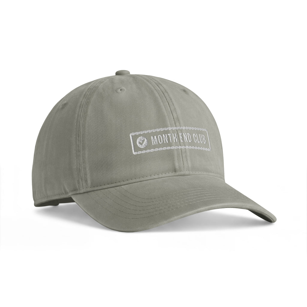 Month End Club Washed Cap – Washed cap, embroidered logo