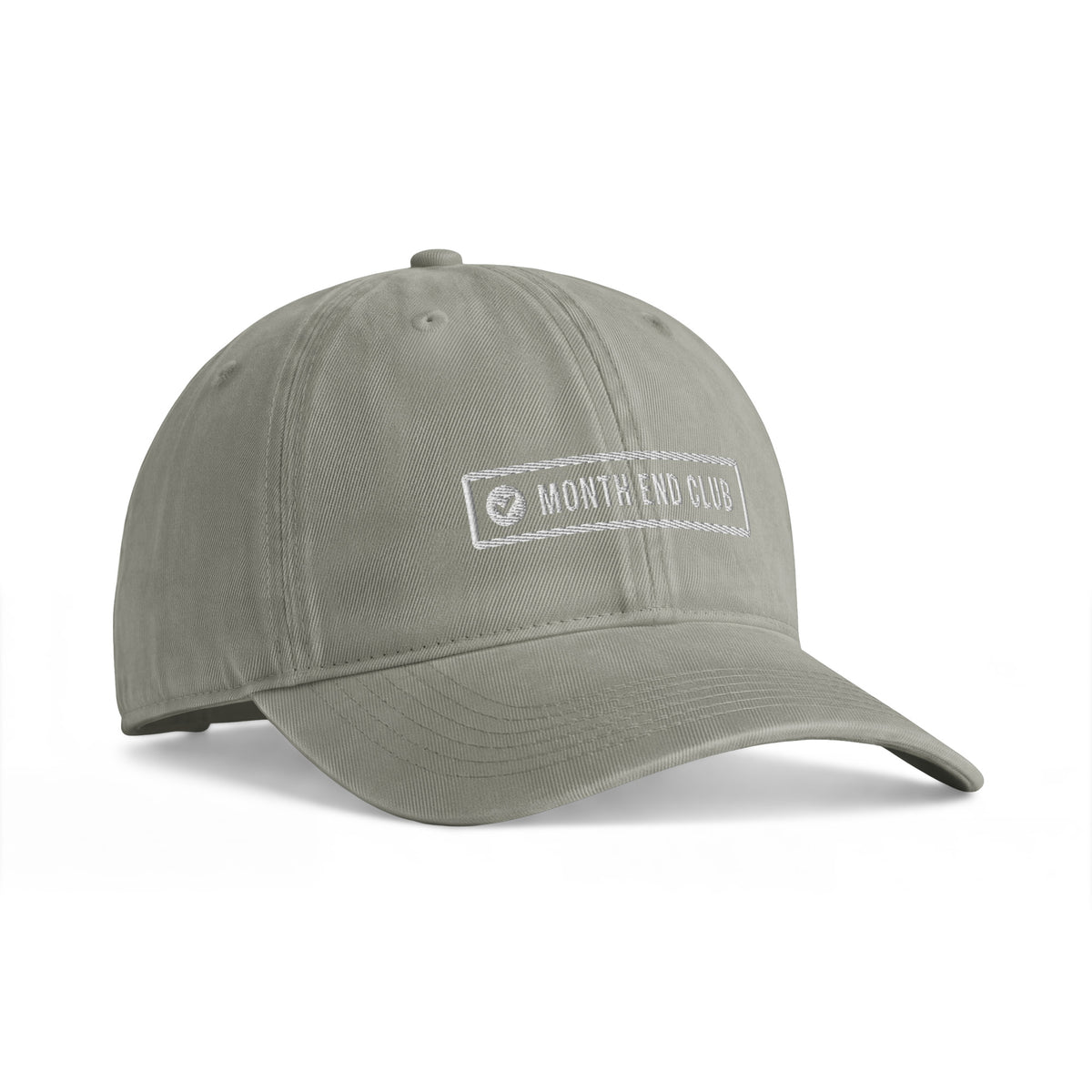 Month End Club Washed Cap – Washed cap, embroidered logo