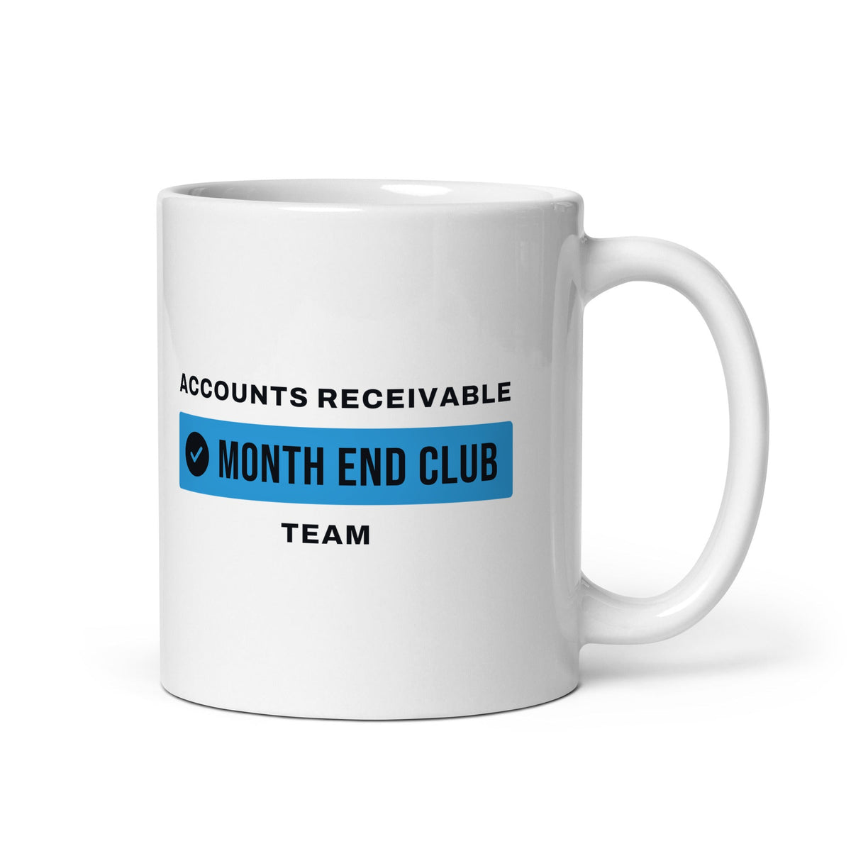 Month End Club Team Mug – Accounts Receivable, Black and blue print – white 11oz mug