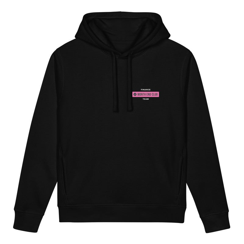 Team Hoodie – Black – Finance – Pink print