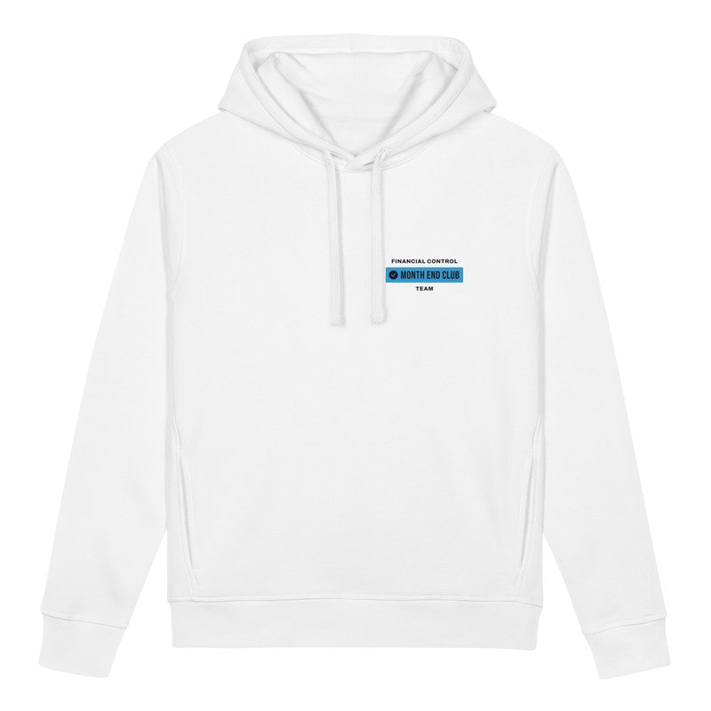 Team Hoodie – White – Financial Control – Blue print