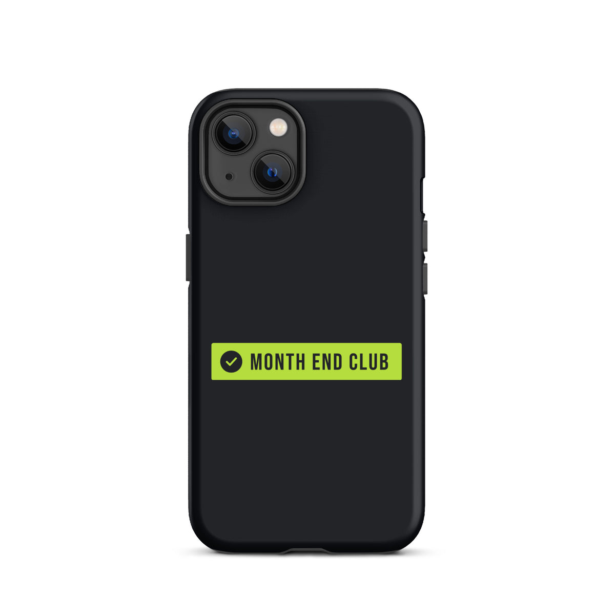 Month End Club Logo Tough iPhone Case – iPhone 13, matte black