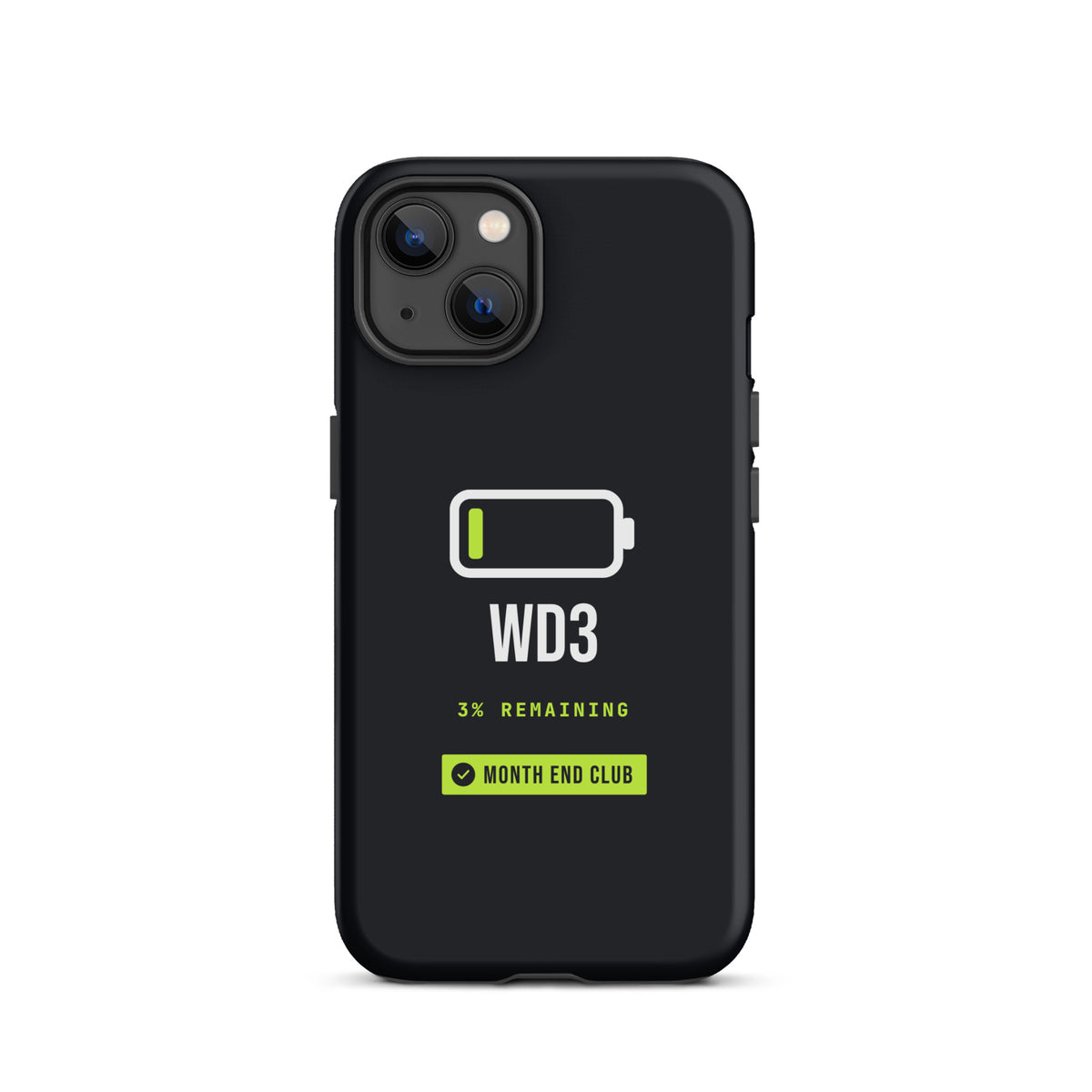 Low Battery WD3 Tough iPhone Case – iPhone 13, matte black