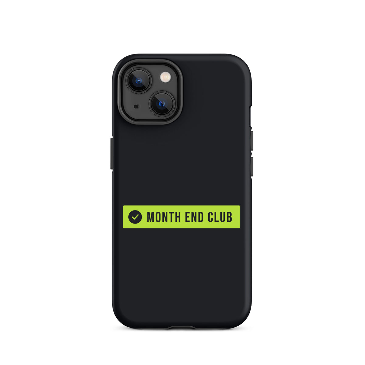 Month End Club Logo Tough iPhone Case – iPhone 14, matte black