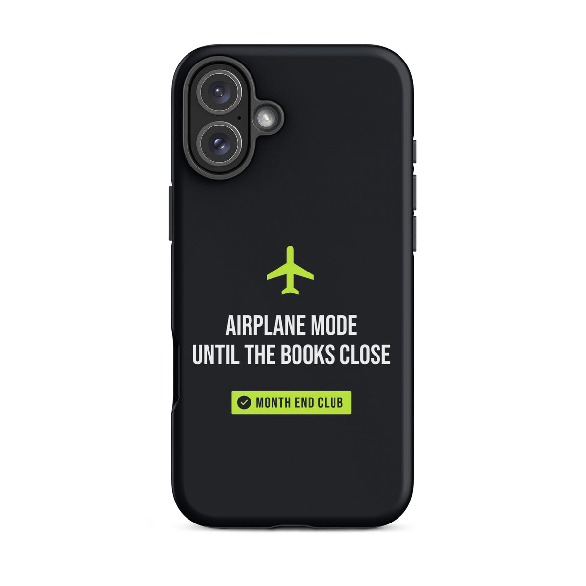 Airplane Mode Tough iPhone Case – iPhone 16 Plus, matte black